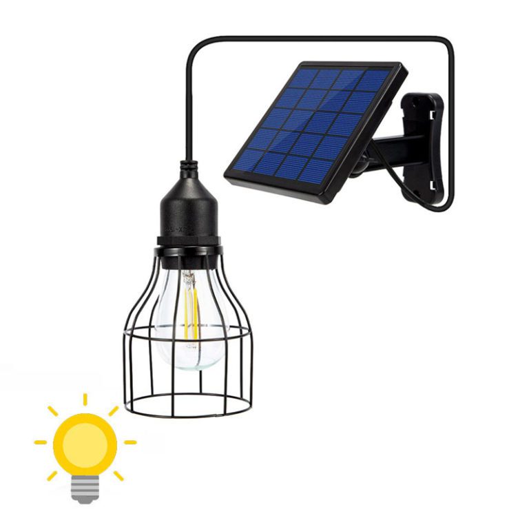 lampe solaire déportée pour cabane de jardin