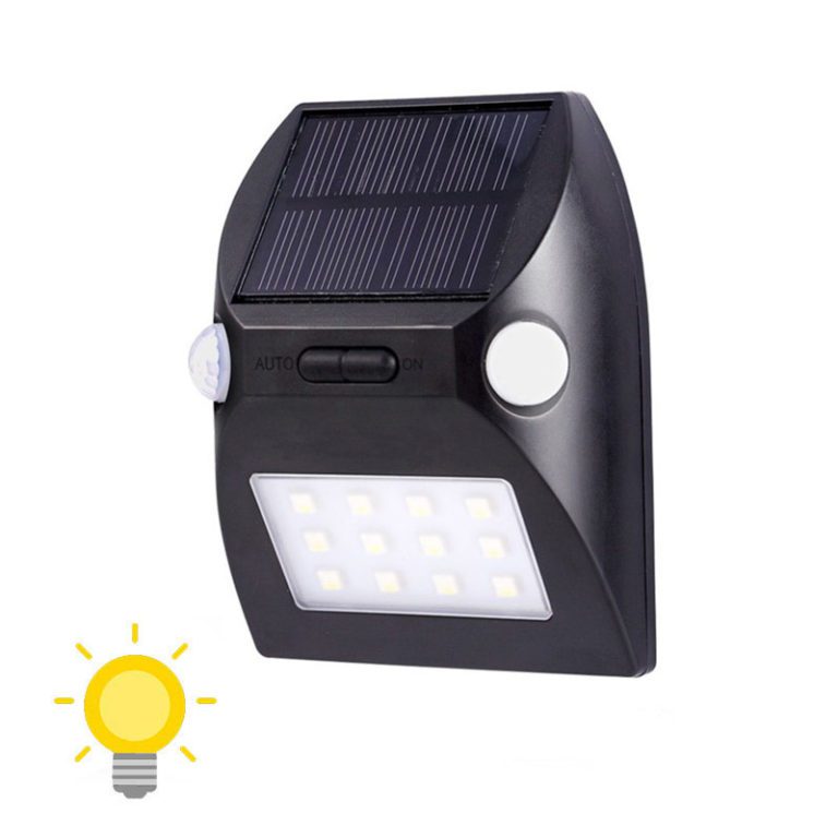 lampe solaire avec detecteur de mouvement double