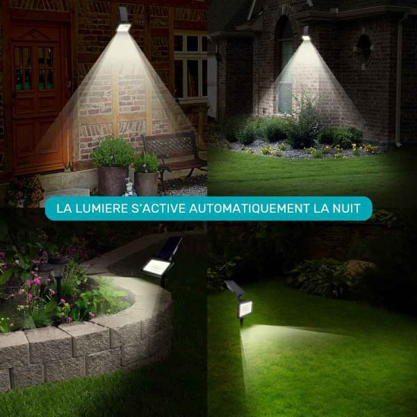 Lampe solaire jardin à planter pas cher