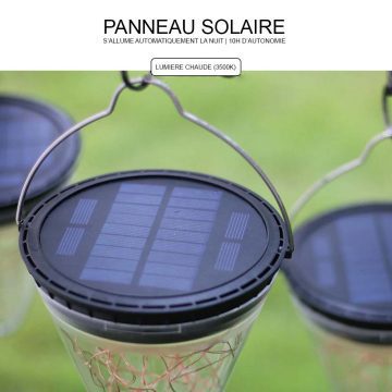 Lanterne solaire jardin LED autonome