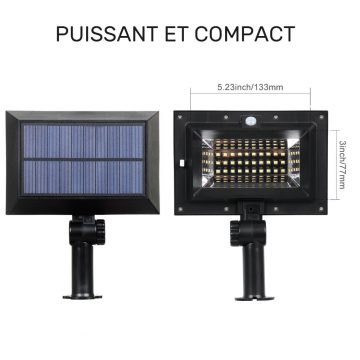 projecteur solaire gouttière dimensions