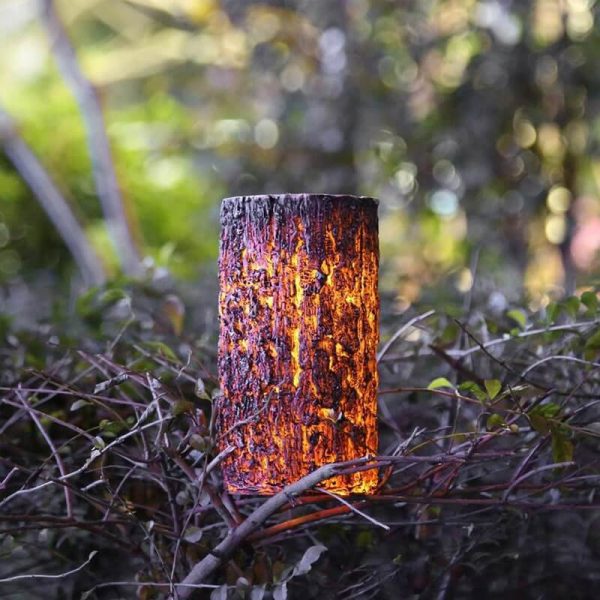 borne solaire bûche lampe