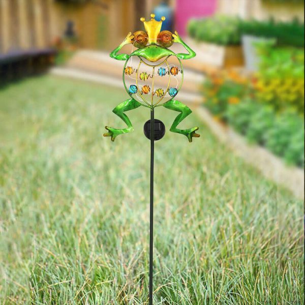 grenouille solaire exterieur jardin