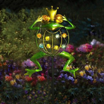 grenouille solaire exterieur led jardin