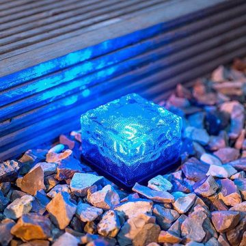 pave solaire bleu led