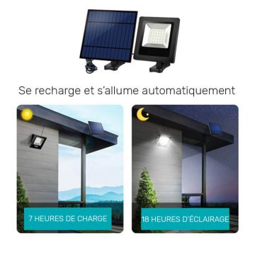 projecteur solaire blanc chaud exterieur