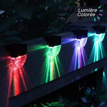 lampe solaire exterieur pour escalier couleur