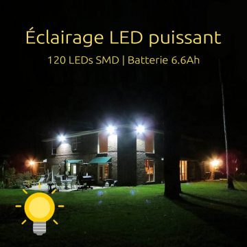 projecteur led exterieur solaire avec detecteur etanche