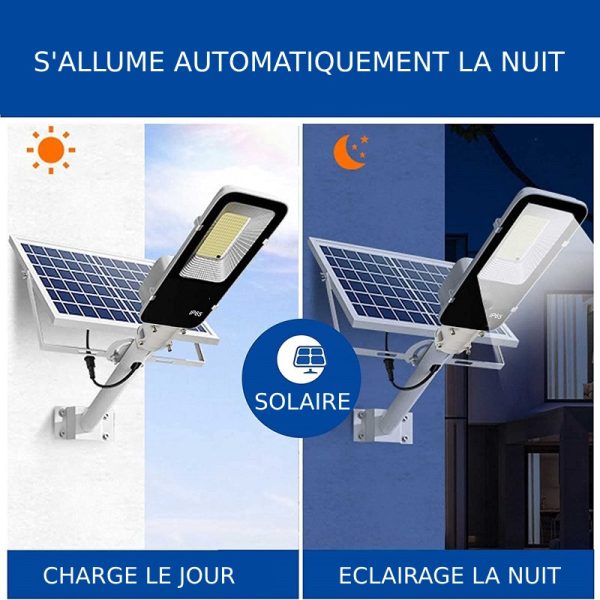 eclairage led exterieur solaire puissant lampadaire