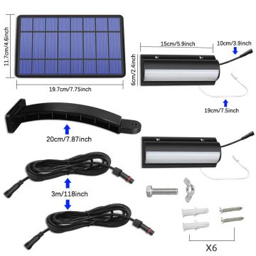 eclairage led solaire avec interrupteur terrasse