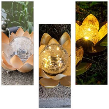 nenuphar lumineux solaire jardin