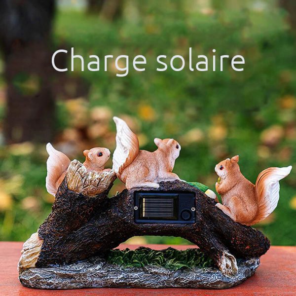 lampe solaire ecureuil exterieur