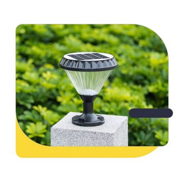 lampe solaire pilier exterieur puissante