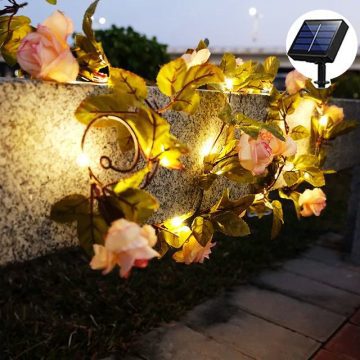 guirlande lumineuse solaire led fleurs